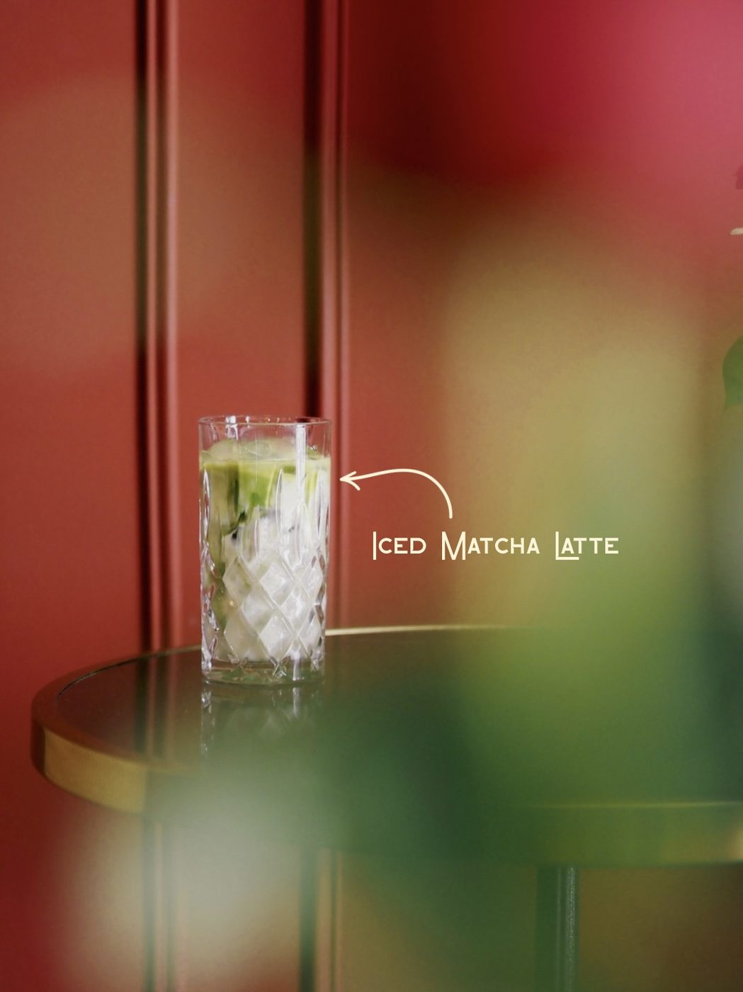Iced Matcha Latte Nahaufnahme